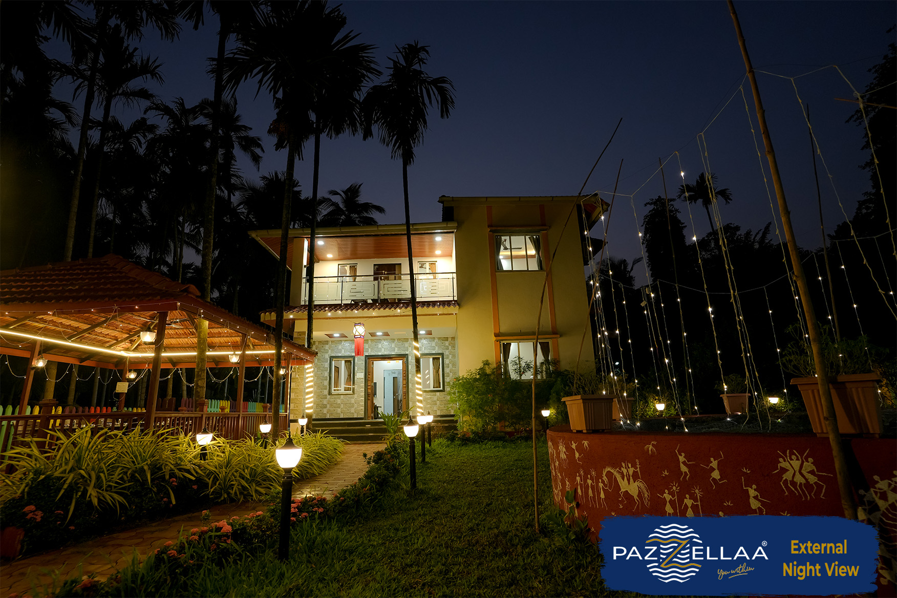 Pazzellaa Villa — exterior, night view