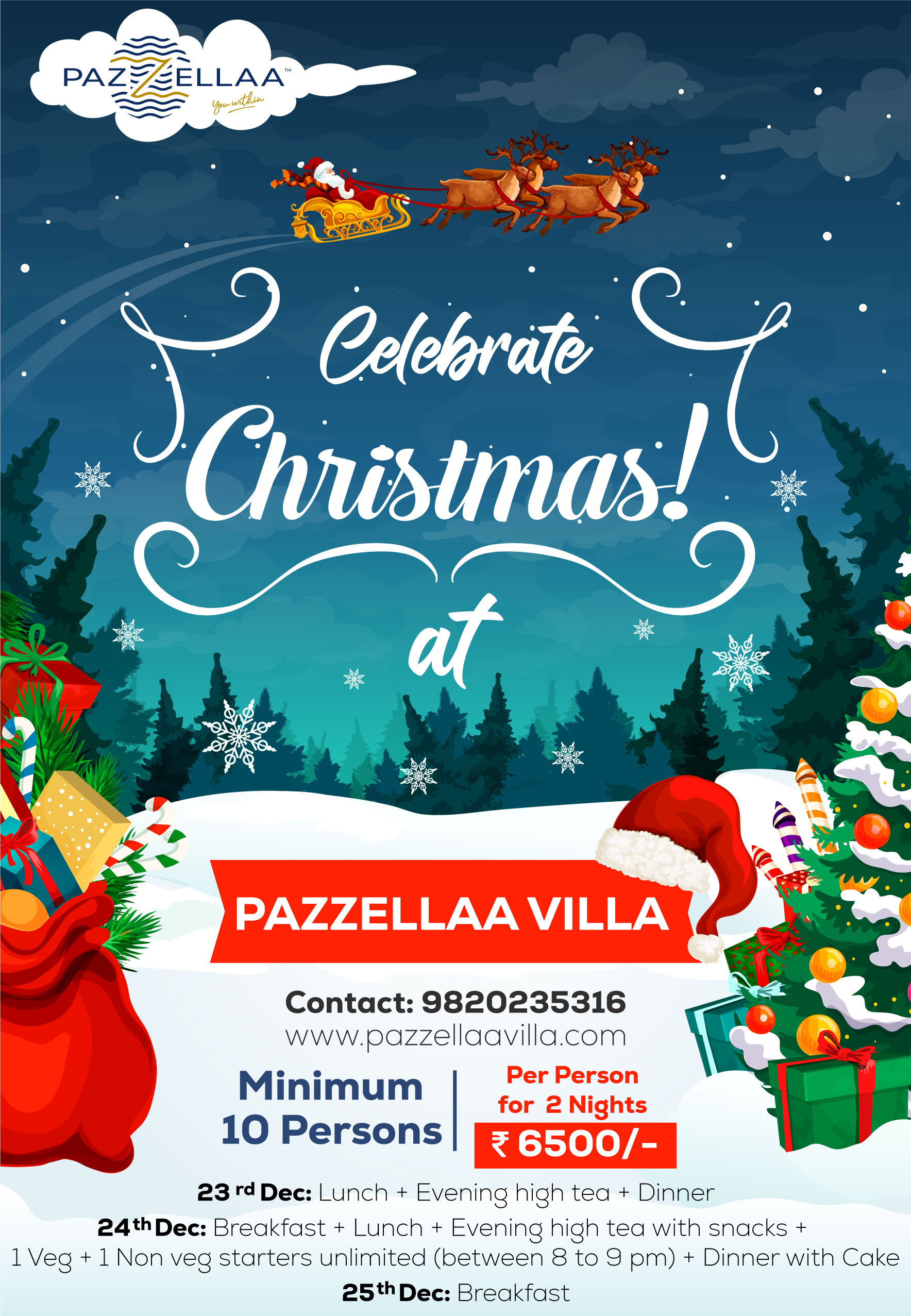 Pazzellaa Villa — Christmas 2023 campaign creative