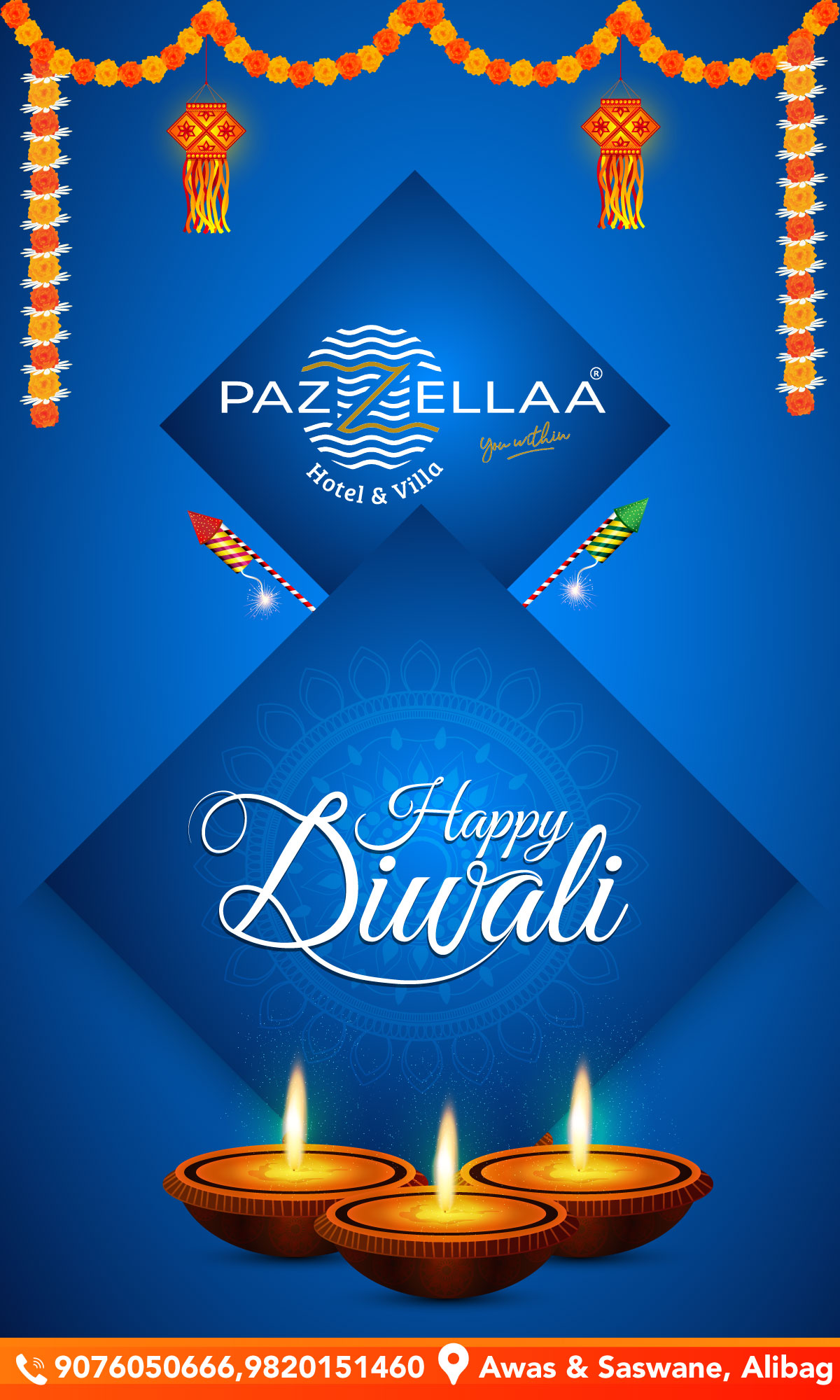 Pazzellaa Villa — Diwali 2024 campaign creative